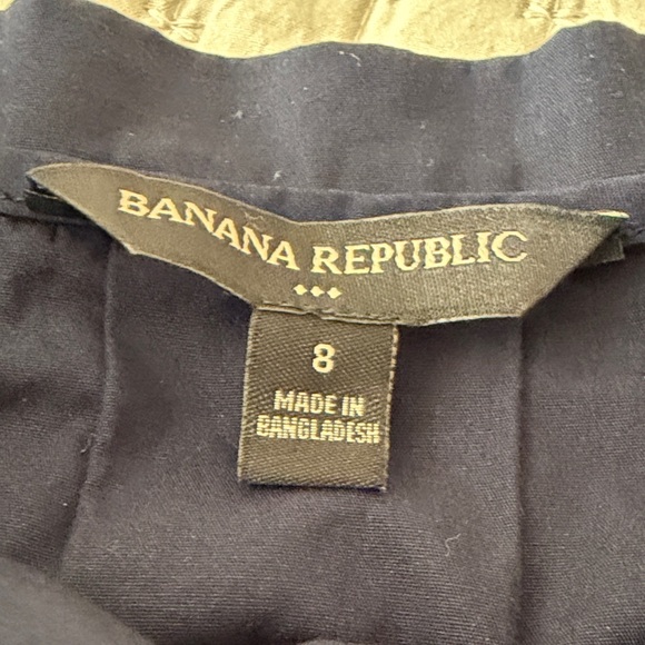 Banana Republic 100% Cotton Navy Blue Full Skirt - Size 8 Classic, Timeless ❤️ - Picture 4 of 6